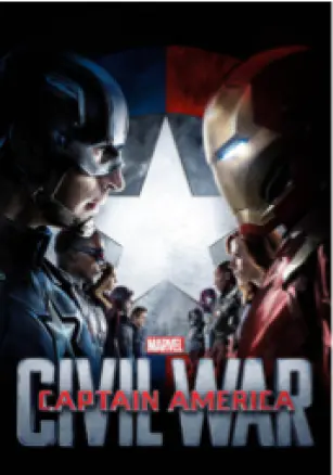 affiche de film Captain America :Civil War2016